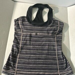Lululemon scoop neck racer back top gray black